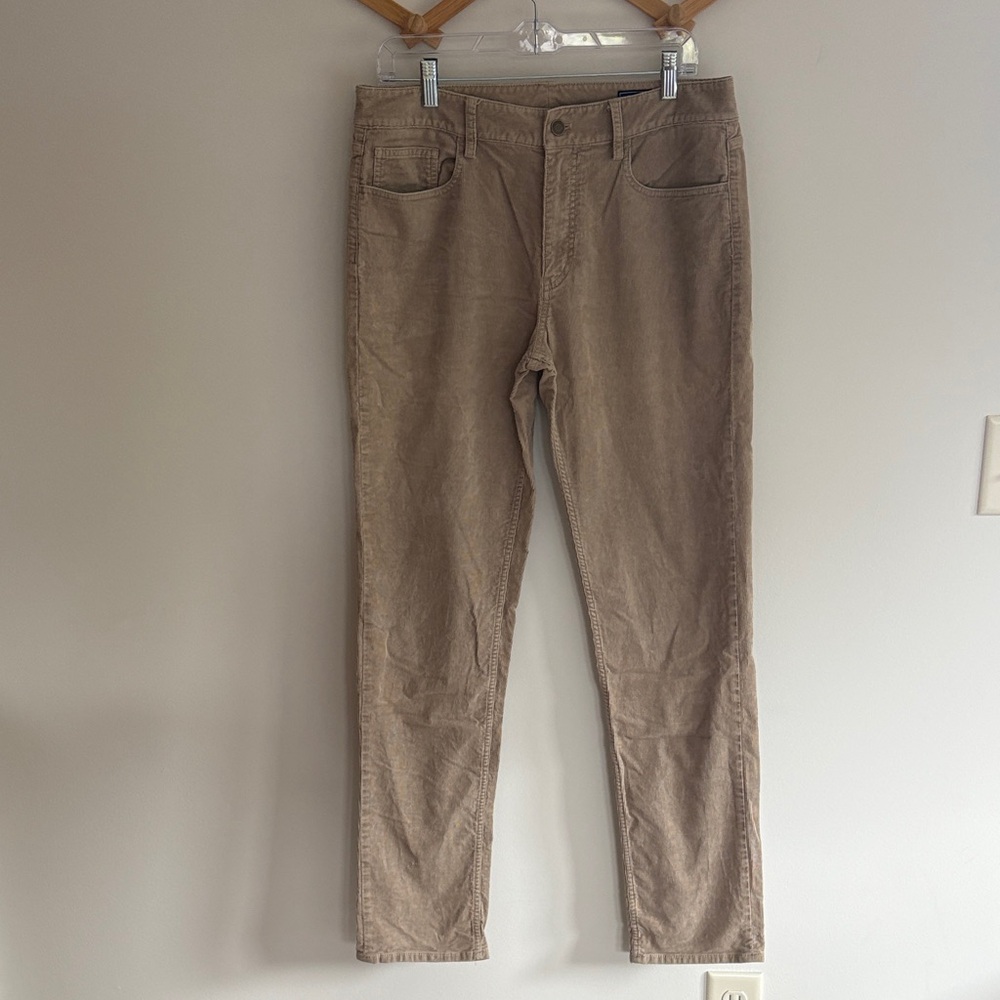 Vineyard Vines Pants Mens 32x34 Brown Khaki Corduroy Straight Leg Cotton Stretch